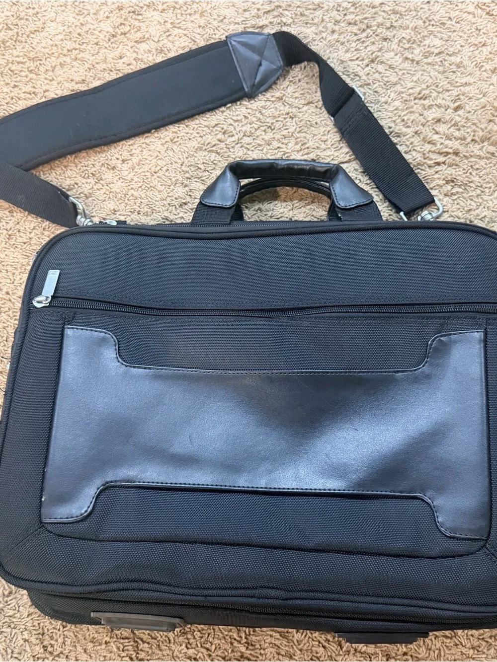 Black HP Hewlett Packard Laptop Case Office Bag Briefcase Handles Shoulder Strap